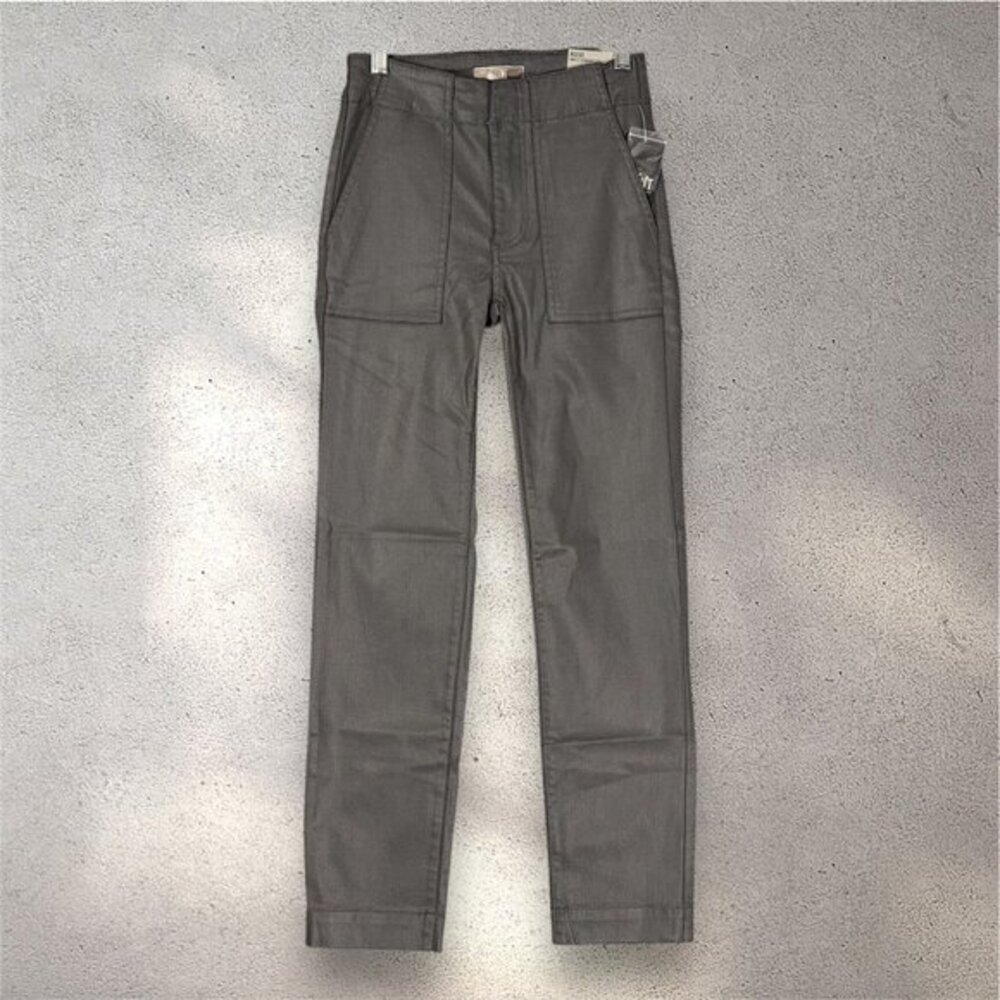 KUT From The Kloth Reese Ankle Straight Pants Women’s 00 Gray Clean Girl Preppy